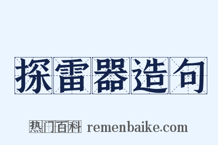 探雷器造句是什么意思的图片